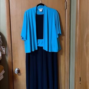 Serengeti Blue and Navy 2-piece Dress/Jacket
3X worn once as MOG.